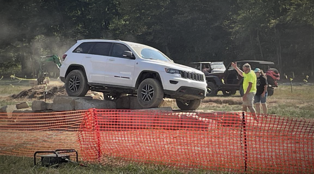 New Jeep Grand Cherokee on an off-road course