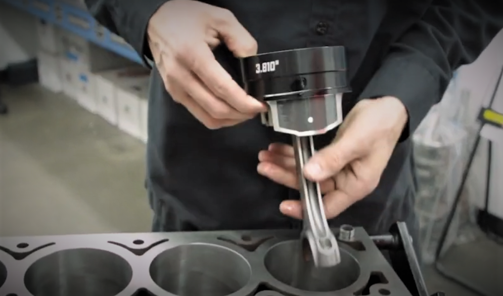 installing pistons into an ls engine