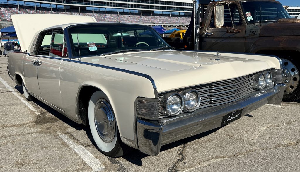 White Lincoln Continental with Suicide Doors