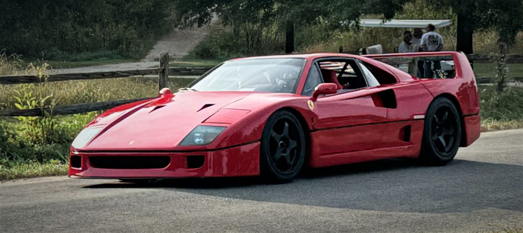 Ferrari F40 Parked on Country Road