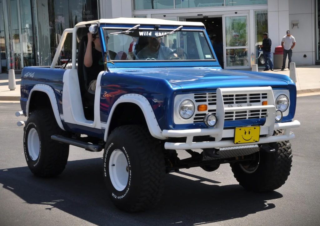 vintage ford bronco with white accents