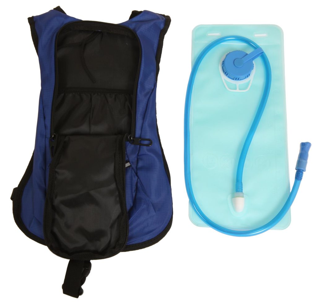 hydration backpack with zip out liner