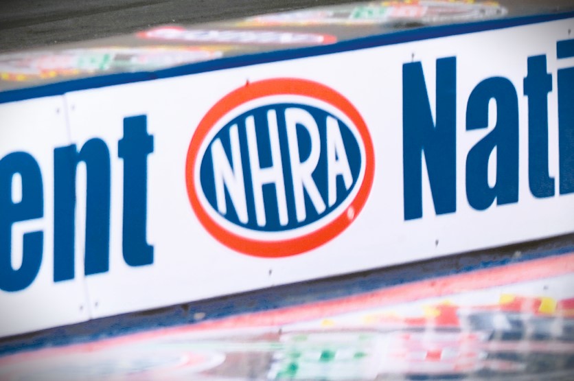 close up of nhra logo