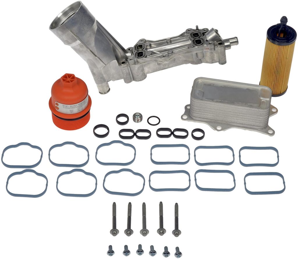 Dorman Pentastar upgraded oil filter housing kit contents