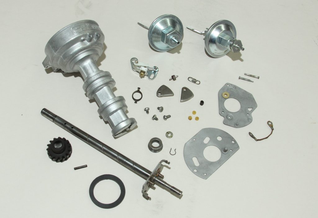 Disassembled 1965-up Ford single-point distributor