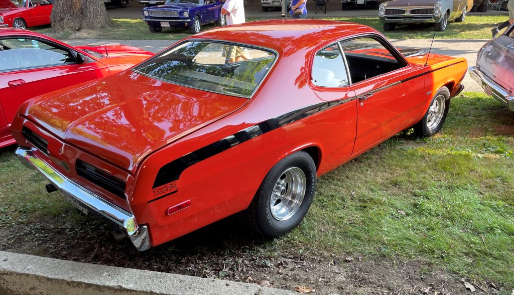 rear view of a 1972 plymouth duster