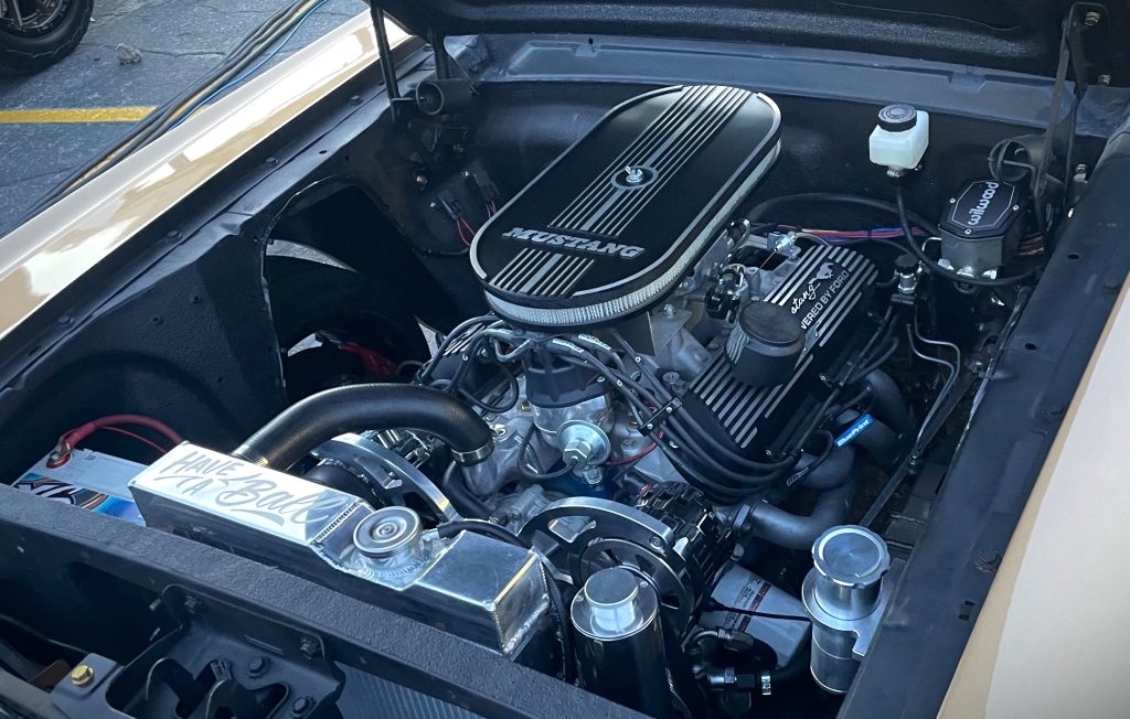 Blueprint engine in a custom ford mustang