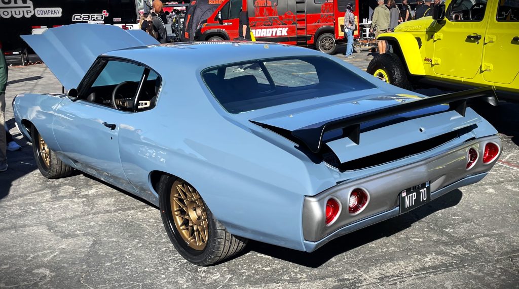 Rear quarter shot of a 1970 Chevy Chevelle restomod