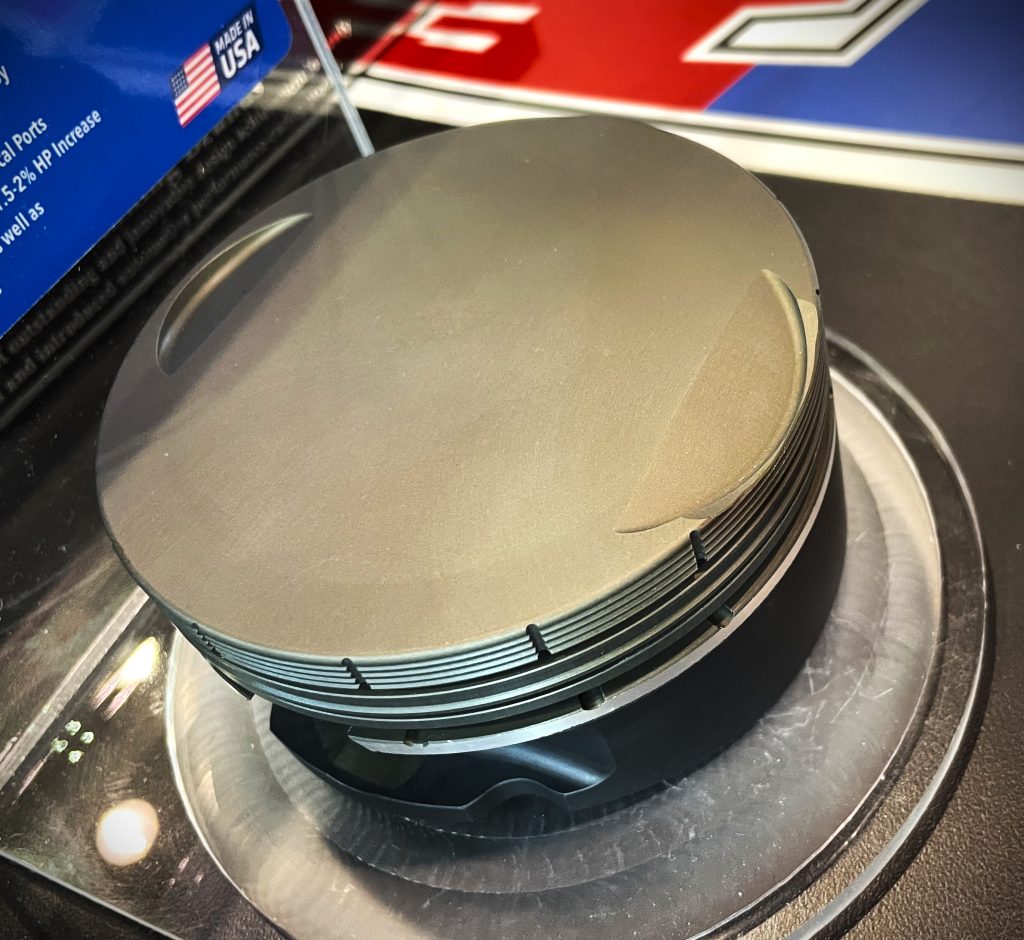 top of a piston on display