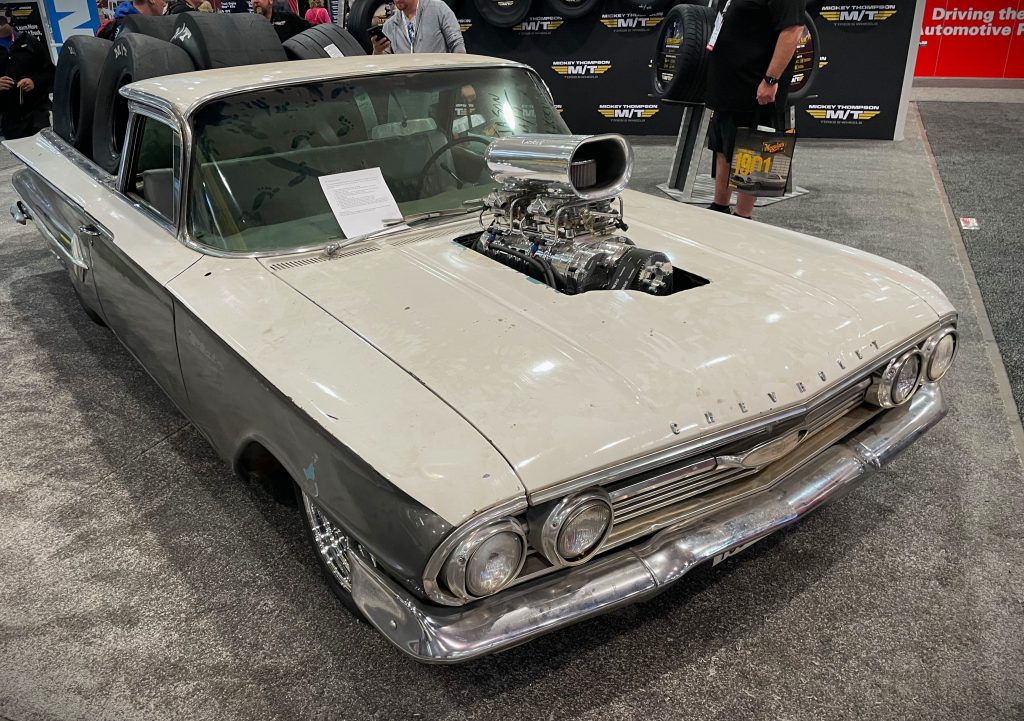 blown chevy el camino loaded with race tires