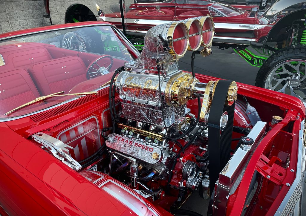 custom pro mod engine with engraved blower & valve covers