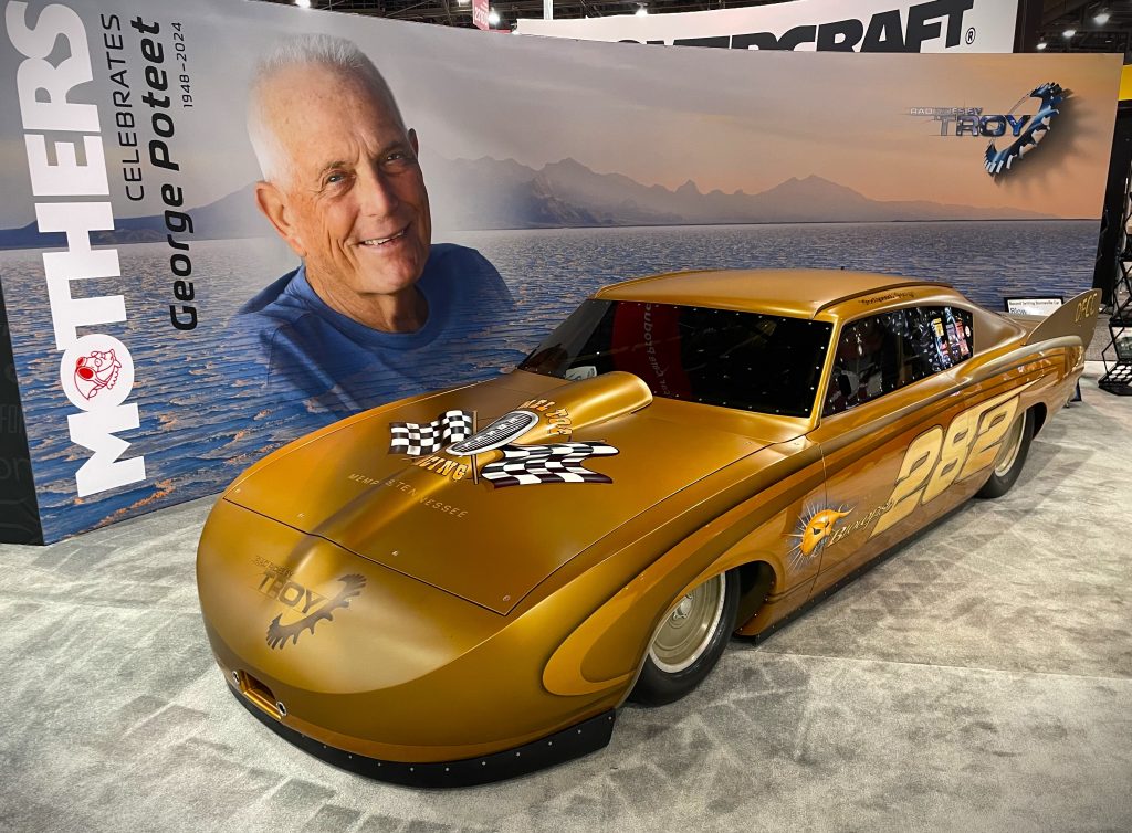 George poteet land speed record car at sema show