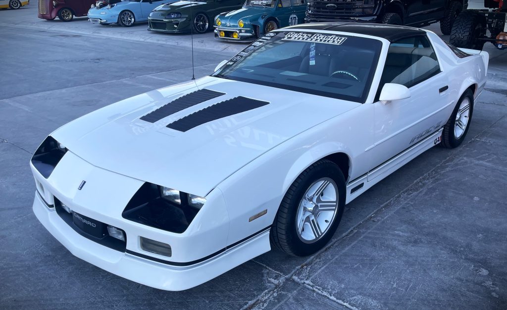 White Chevy Camaro IROC Z