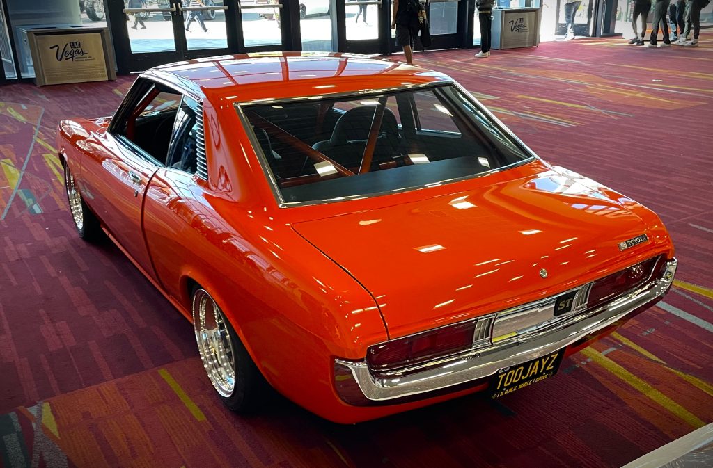 rear view of a toyota celica with 2JZ Swap