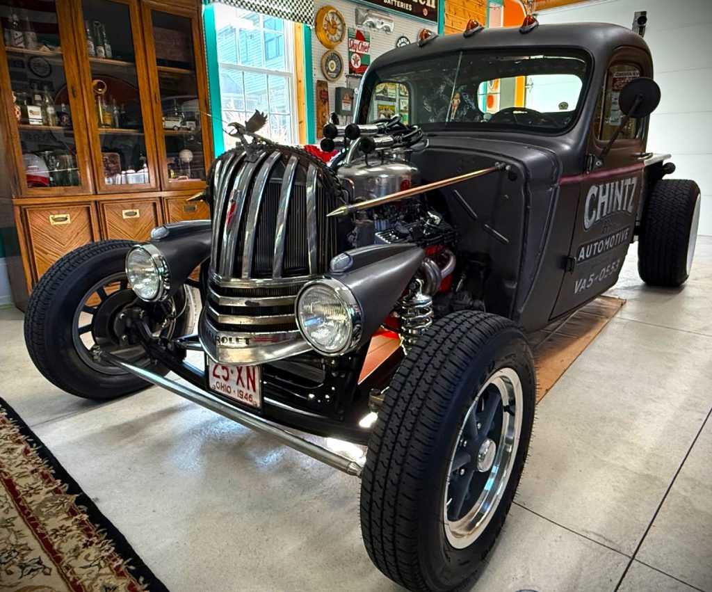 front quarter shot of a prewar rat rod