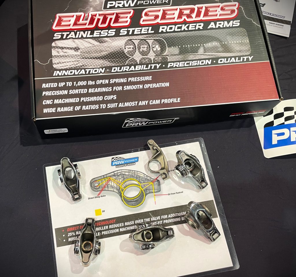 PRW Elite Series Roller Tip Rocker Arms on Display