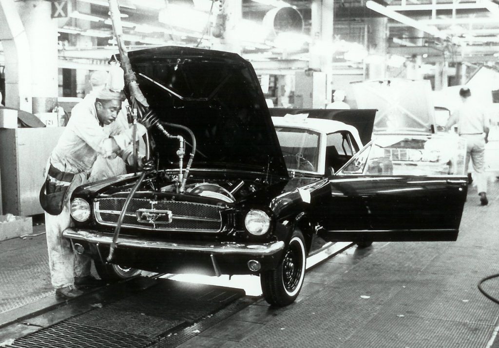 1964 Mustang on production line