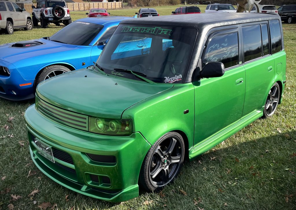 Green custom Scion XB Toaster