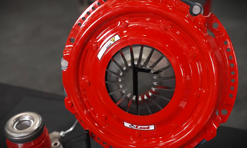 clutch disc on display on a table