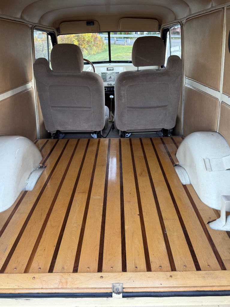 Inside a custom 1948 Jeep Surf Panel Wagon